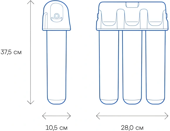 Комплект картриджей Аквафор Baby H Pro для проточных фильтров ресурс:8000л (упак.:3шт)