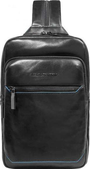 Рюкзак слинг мужской Piquadro Blue Square CA6589B2/N черный кожа Рюкзак слинг мужской Piquadro Blue Square CA6589B2/N черный кожа