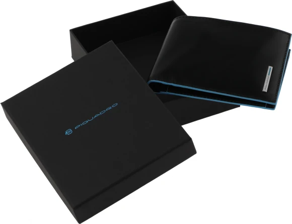 Кошелек мужской Piquadro Blue Square PU257B2R/N черный натур.кожа Кошелек мужской Piquadro Blue Square PU257B2R/N черный натур.кожа