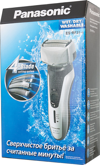 Бритва сетчатая Panasonic ES-RF31 реж.эл.:4 питан.:аккум. серебристый/черный