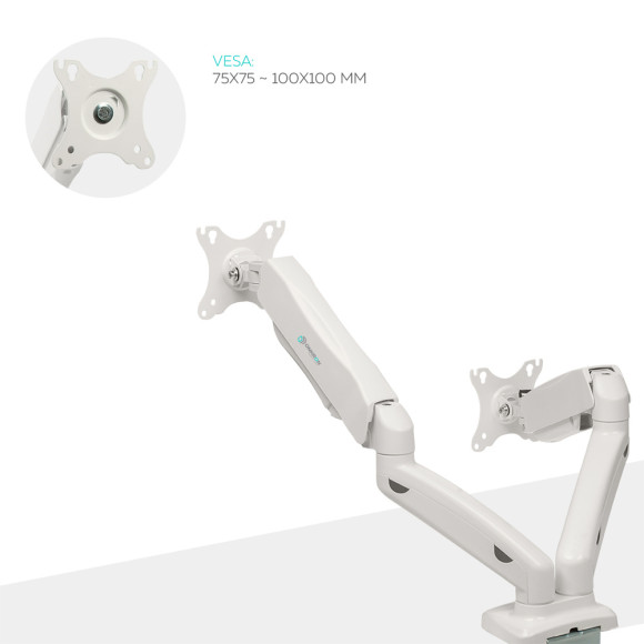 Кронштейн для мониторов Onkron G160W белый 13"-32" макс.16кг настольный поворот и наклон верт.перемещ. Кронштейн для мониторов Onkron G160W белый 13"-32" макс.16кг настольный поворот и наклон верт.перемещ.