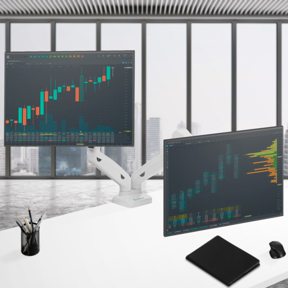 Кронштейн для мониторов Onkron G160W белый 13"-32" макс.16кг настольный поворот и наклон верт.перемещ. Кронштейн для мониторов Onkron G160W белый 13"-32" макс.16кг настольный поворот и наклон верт.перемещ.