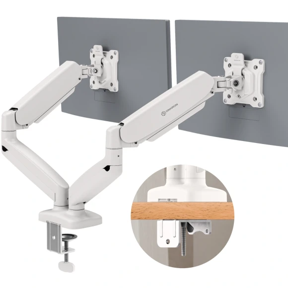 Кронштейн для мониторов Onkron G160W белый 13"-32" макс.16кг настольный поворот и наклон верт.перемещ.