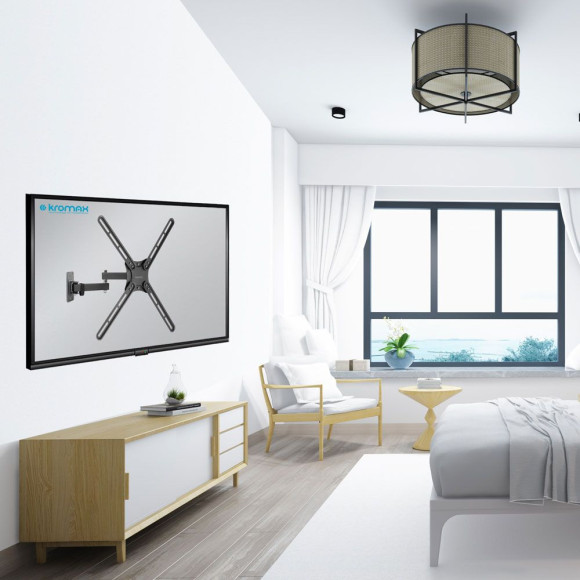 Кронштейн для телевизора Kromax CORBEL-7 черный 22"-65" макс.30кг настенный поворот и наклон