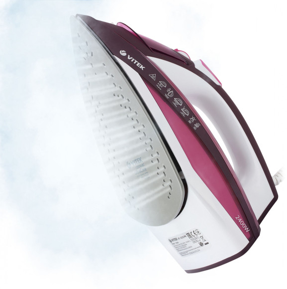 Утюг Vitek Luxure 1215-VT-03 2400Вт бордовый/белый