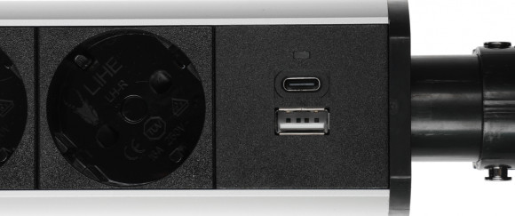 Сетевой разветвитель Premier 3R USB 1.8м (3 розетки) серый (коробка)