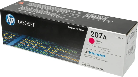 Картридж лазерный HP 207A W2213A пурпурный бар.в компл. (1250стр.) для HP M255/MFP M282/M283