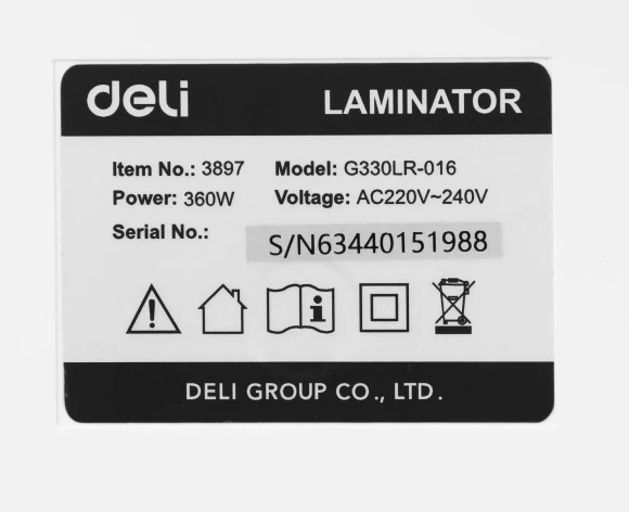 Ламинатор Deli 3897 серый A4 (50-125мкм) 35см/мин Ламинатор Deli 3897 серый A4 (50-125мкм) 35см/мин