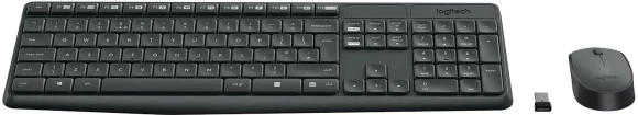 Клавиатура + мышь Logitech MK235 клав:серый мышь:серый USB беспроводная (920-007948)