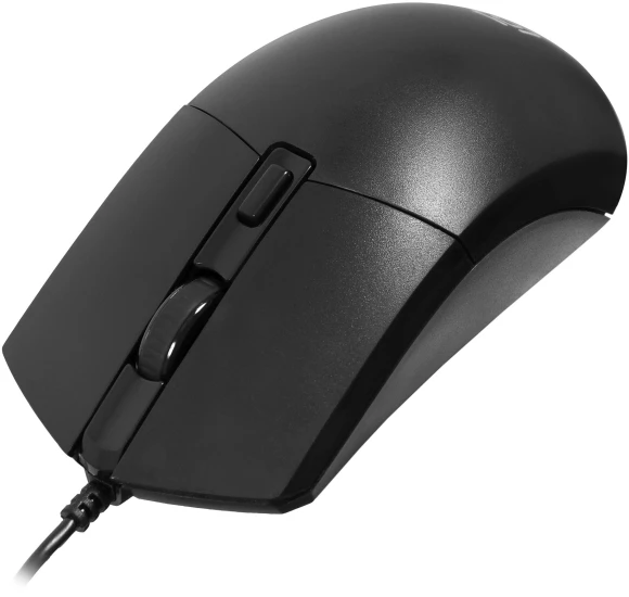 Мышь Оклик 207M черный оптическая 2400dpi USB 4but (1474598)
