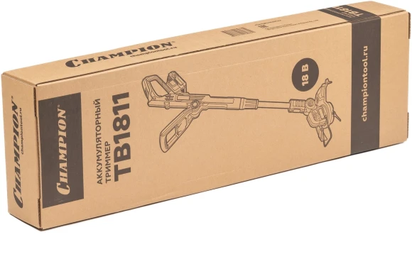 Триммер электрический Champion TB1811 аккум. неразбор.штан. реж.эл.:нож упак.:1шт.