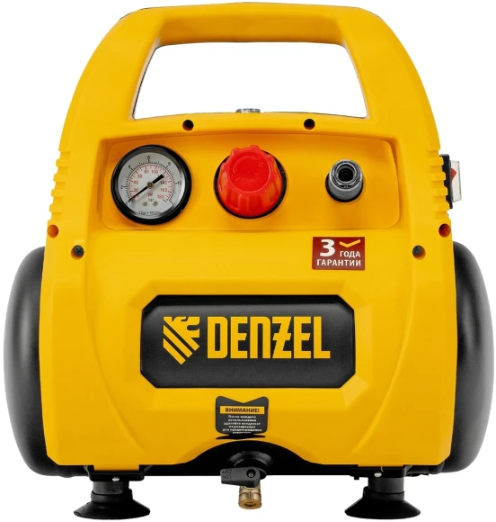 Компрессор поршневой Denzel РС 1/6-180 безмасляный 180л/мин 6л 1100Вт желтый/черный Компрессор поршневой Denzel РС 1/6-180 безмасляный 180л/мин 6л 1100Вт желтый/черный