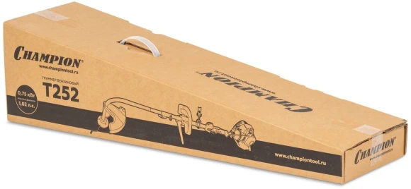 Триммер бензиновый Champion T252 750Вт 0.95л.с. разбор.штан. реж.эл.:леска Триммер бензиновый Champion T252 750Вт 0.95л.с. разбор.штан. реж.эл.:леска