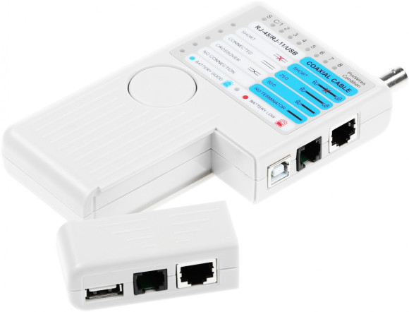 Тестер кабельный ITK WH3468 белый Тестер кабельный ITK WH3468 белый