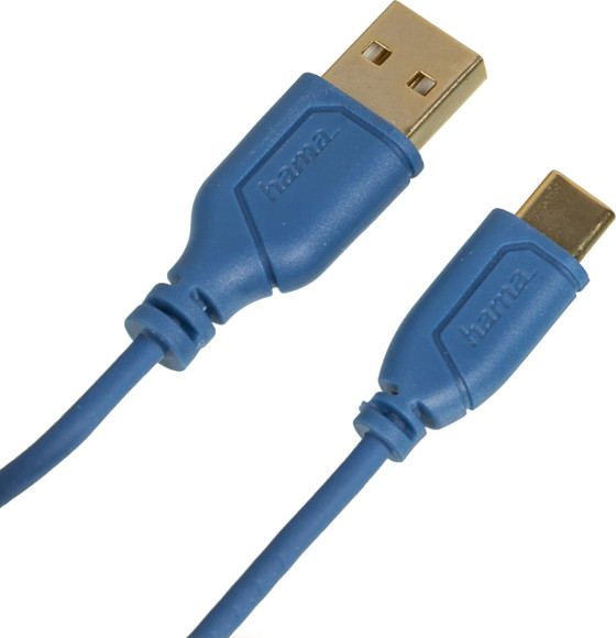 Кабель Hama Flexi-Slim 135785 USB (m)-USB Type-C (m) 0.75м синий