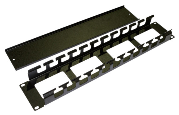 Кабельный органайзер Горизонтальный Hyperline CM-2U-ML-COV односторонний пальцы 2U шир.:19"