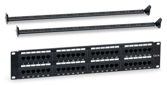 Патч-панель WRline WR-PL-48-C5E-D 19" 2U 48xRJ45 кат.5e Патч-панель WRline WR-PL-48-C5E-D 19" 2U 48xRJ45 кат.5e