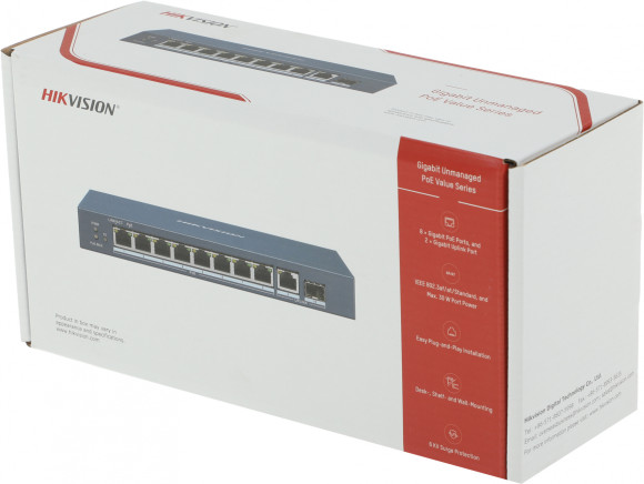 Коммутатор Hikvision DS-3E0510P-E/M(B) 9x1Гбит/с 1SFP 8PoE 58W неуправляемый Коммутатор Hikvision DS-3E0510P-E/M(B) 9x1Гбит/с 1SFP 8PoE 58W неуправляемый