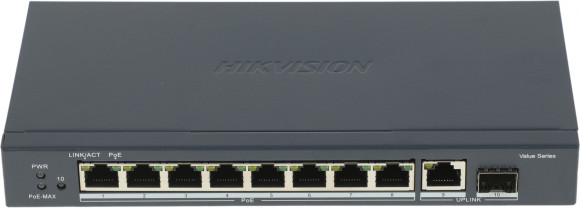 Коммутатор Hikvision DS-3E0510P-E/M(B) 9x1Гбит/с 1SFP 8PoE 58W неуправляемый Коммутатор Hikvision DS-3E0510P-E/M(B) 9x1Гбит/с 1SFP 8PoE 58W неуправляемый