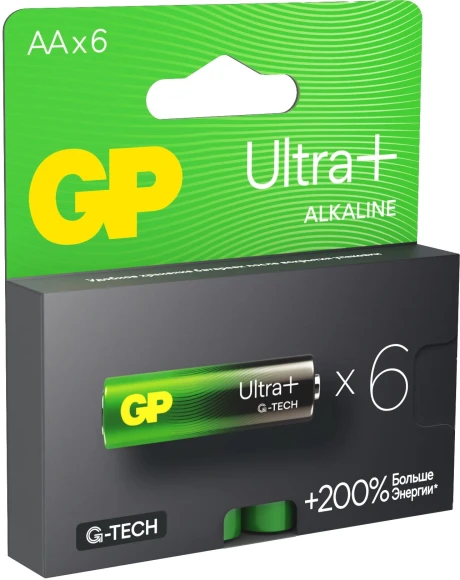 Батарея GP Ultra Plus Alkaline 15AUPA21-2CRB6 AA (6шт) блистер Батарея GP Ultra Plus Alkaline 15AUPA21-2CRB6 AA (6шт) блистер