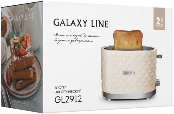 Тостер Galaxy Line GL 2912 1200Вт бежевый