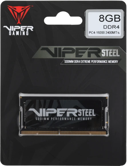 Память DDR4 8GB 2400MHz Patriot PVS48G240C5S Viper Steel RTL PC4-19200 CL15 SO-DIMM 260-pin 1.2В Ret