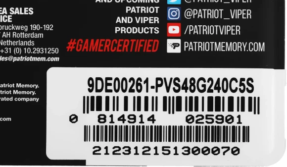 Память DDR4 8GB 2400MHz Patriot PVS48G240C5S Viper Steel RTL PC4-19200 CL15 SO-DIMM 260-pin 1.2В Ret