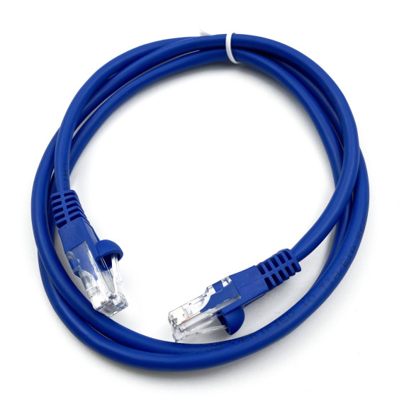 Патч-корд Buro UTP 4 пары cat.5E CCA molded 1м голубой RJ-45 (m)-RJ-45 (m) (UTP-5E-1M-BL)