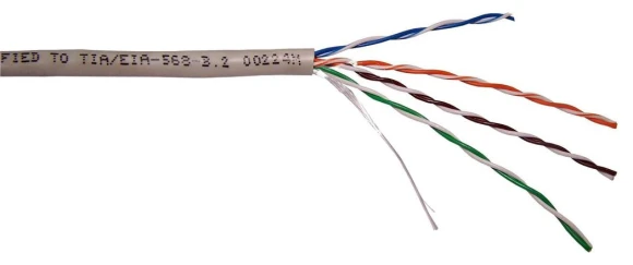 Кабель информационный Lanmaster TWT-5EUTP-LSZH кат.5E UTP 4 пары 24AWG LSZH внутренний 305м белый