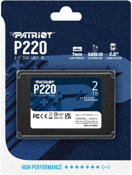 Накопитель SSD Patriot SATA-III 2TB P220S2TB25 P220 2.5" Накопитель SSD Patriot SATA-III 2TB P220S2TB25 P220 2.5"