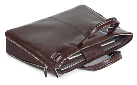 Деловая сумка Piquadro Blue Square CA4021B2/MO с отделением для ноутбука 15.6" коричневая натур.кожа