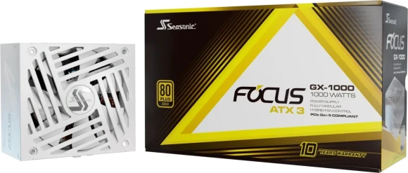 Блок питания Seasonic ATX 1000W Focus GX-1000 Gen.5 WHITE 80+ gold (20+4pin) APFC 135mm fan 8xSATA Cab Manag RTL Блок питания Seasonic ATX 1000W Focus GX-1000 Gen.5 WHITE 80+ gold (20+4pin) APFC 135mm fan 8xSATA Cab Manag RTL