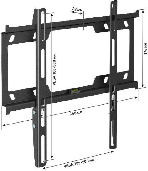 Кронштейн для телевизора Holder F3616-B черный 22"-47" макс.25кг настенный фиксированный Кронштейн для телевизора Holder F3616-B черный 22"-47" макс.25кг настенный фиксированный