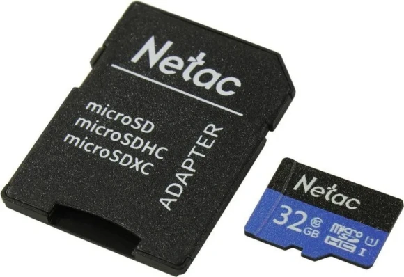 Флеш карта microSDHC 32GB Netac NT02P500STN-032G-R P500 + adapter Флеш карта microSDHC 32GB Netac NT02P500STN-032G-R P500 + adapter