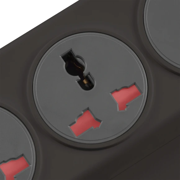 Сетевой фильтр Buro 500UNH-1.8-BG 1.8м (5 розеток) черный/серый (коробка)