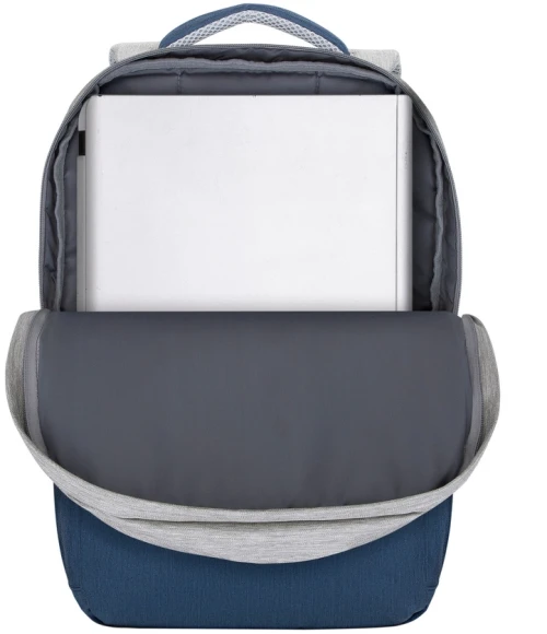 Рюкзак для ноутбука 17.3" Riva 7567 серый/темно-синий полиэстер (7567 GREY/DARK BLUE)