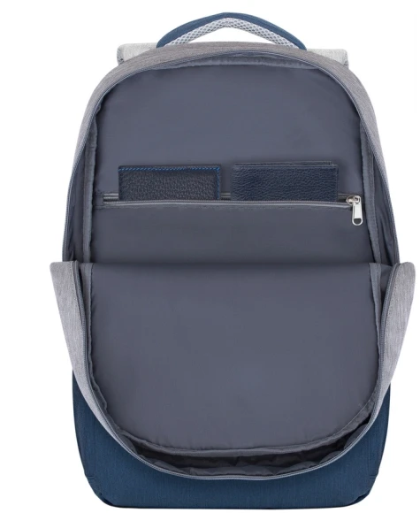 Рюкзак для ноутбука 17.3" Riva 7567 серый/темно-синий полиэстер (7567 GREY/DARK BLUE)