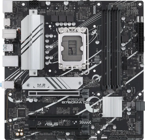 Материнская плата Asus PRIME B760M-A D4-CSM Soc-1700 Intel B760 4xDDR4 mATX AC`97 8ch(7.1) 2.5Gg RAID+HDMI+DP Материнская плата Asus PRIME B760M-A D4-CSM Soc-1700 Intel B760 4xDDR4 mATX AC`97 8ch(7.1) 2.5Gg RAID+HDMI+DP
