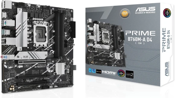 Материнская плата Asus PRIME B760M-A D4-CSM Soc-1700 Intel B760 4xDDR4 mATX AC`97 8ch(7.1) 2.5Gg RAID+HDMI+DP Материнская плата Asus PRIME B760M-A D4-CSM Soc-1700 Intel B760 4xDDR4 mATX AC`97 8ch(7.1) 2.5Gg RAID+HDMI+DP