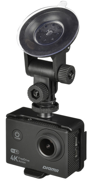 Видеорегистратор Digma FreeDrive Action 4K WiFi черный 8Mpix 2160x3840 2160p 150гр. Allwinner V3 Видеорегистратор Digma FreeDrive Action 4K WiFi черный 8Mpix 2160x3840 2160p 150гр. Allwinner V3