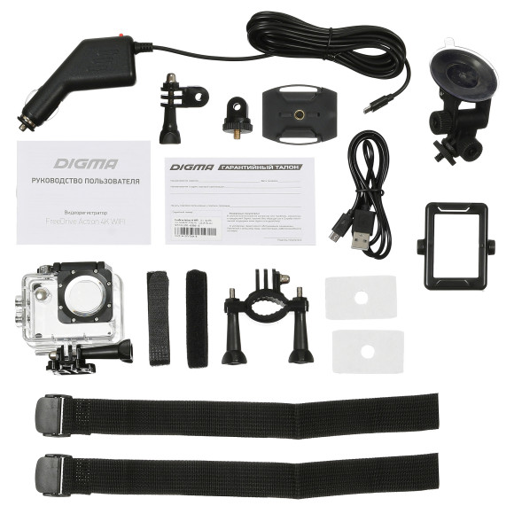 Видеорегистратор Digma FreeDrive Action 4K WiFi черный 8Mpix 2160x3840 2160p 150гр. Allwinner V3 Видеорегистратор Digma FreeDrive Action 4K WiFi черный 8Mpix 2160x3840 2160p 150гр. Allwinner V3