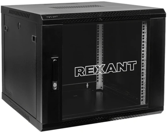 Шкаф коммутационный Rexant (04-0966-112) настенный 6U 600x600мм пер.дв.стекл 60кг серый 510мм 230град. 501мм сталь Шкаф коммутационный Rexant (04-0966-112) настенный 6U 600x600мм пер.дв.стекл 60кг серый 510мм 230град. 501мм сталь