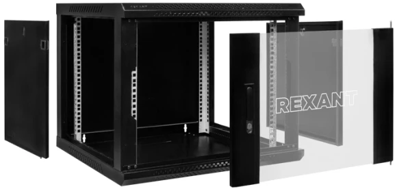 Шкаф коммутационный Rexant (04-0966-112) настенный 6U 600x600мм пер.дв.стекл 60кг серый 510мм 230град. 501мм сталь Шкаф коммутационный Rexant (04-0966-112) настенный 6U 600x600мм пер.дв.стекл 60кг серый 510мм 230град. 501мм сталь
