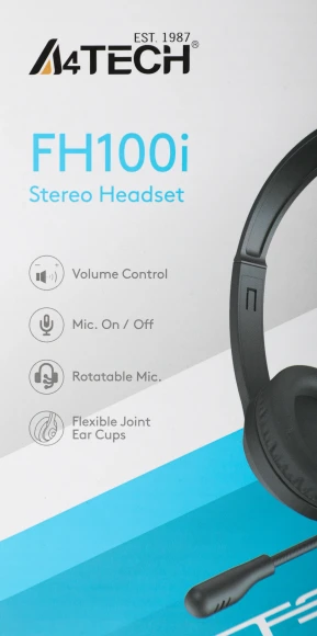 Наушники с микрофоном A4Tech Fstyler FH100i черный 1.8м накладные оголовье (FH100I (STONE BLACK)) Наушники с микрофоном A4Tech Fstyler FH100i черный 1.8м накладные оголовье (FH100I (STONE BLACK))