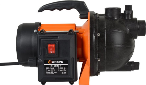 Насос садовый Вихрь ПН-60/45 П 900Вт 3600л/час центробежный (68/4/12) Насос садовый Вихрь ПН-60/45 П 900Вт 3600л/час центробежный (68/4/12)
