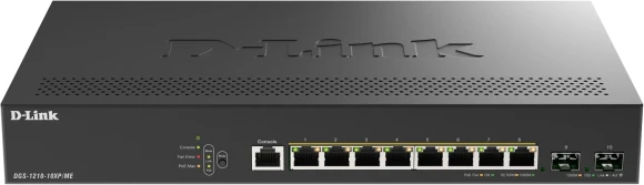 Коммутатор D-Link DGS-1210-10XP/ME/C1A (L2) 8x1Гбит/с 2SFP+ 8PoE+ 240W управляемый Коммутатор D-Link DGS-1210-10XP/ME/C1A (L2) 8x1Гбит/с 2SFP+ 8PoE+ 240W управляемый