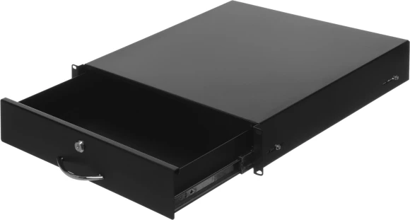 Ящик выдвижной для документации ЦМО ТСВ-Д-2U.450-9005 2U 19" 450мм черный (упак.:1шт)