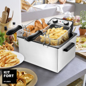 Фритюрница Kitfort КТ-2025 3270Вт черный/серебристый Фритюрница Kitfort КТ-2025 3270Вт черный/серебристый