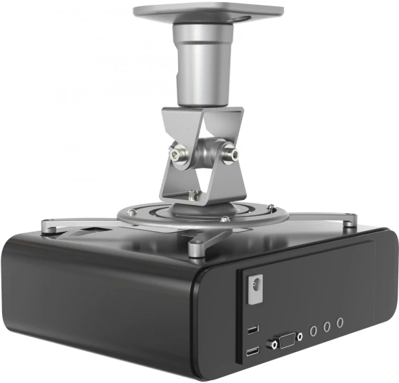Кронштейн для проектора Cactus CS-VM-PR01-AL серебристый макс.10кг потолочный поворот и наклон