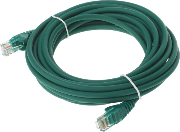 Патч-корд Lanmaster LAN-PC45/U5E-5.0-GN UTP RJ-45 вил.-вилка RJ-45 кат.5E 5м зеленый LSZH (уп.:1шт)